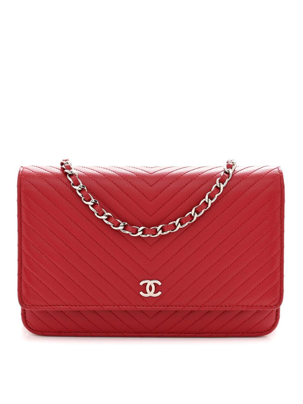 Chanel Caviar Chevron Quilted Wallet On #378581C27B